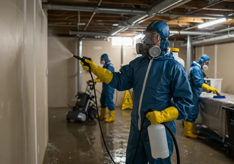 Basement Sanitization and Antimicrobial Treatment process in Warm Springs, MT